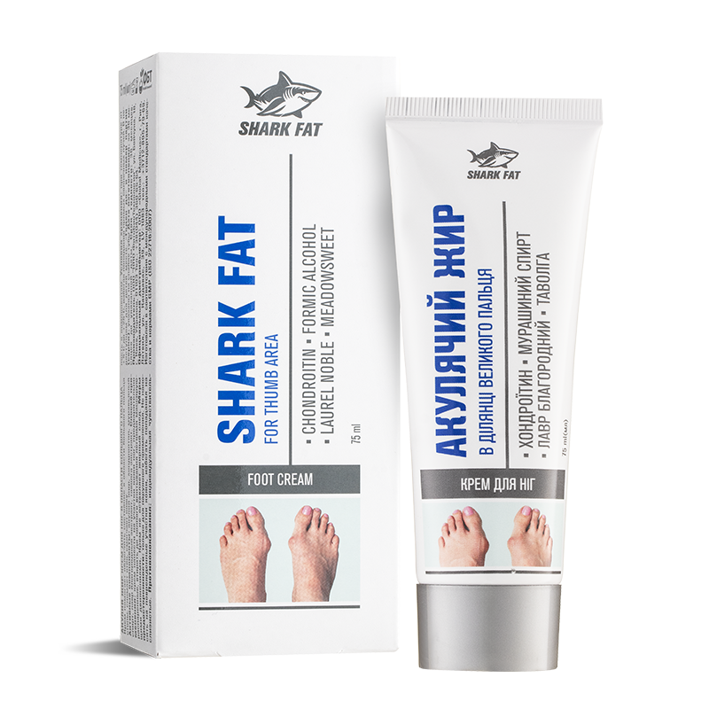 Golden Pharm Шарк Фат , крем за палци, с масло от черен дроб на акула и хондроитин сулфат x 75 ml