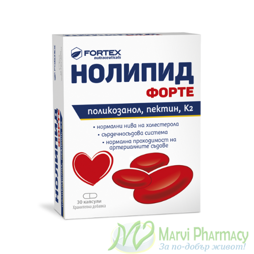 Нолипид Форте за нормални нива на холестерола, 30 капс.