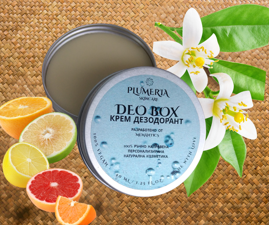 Memantics DEO BOX Натурален Крем дезодорант Червен портокал, цитруси и нар x 40мл