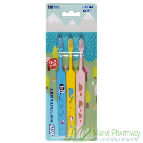 TePe GOOD Mini Extra Soft Четка за зъби 3 бр. в опаковка