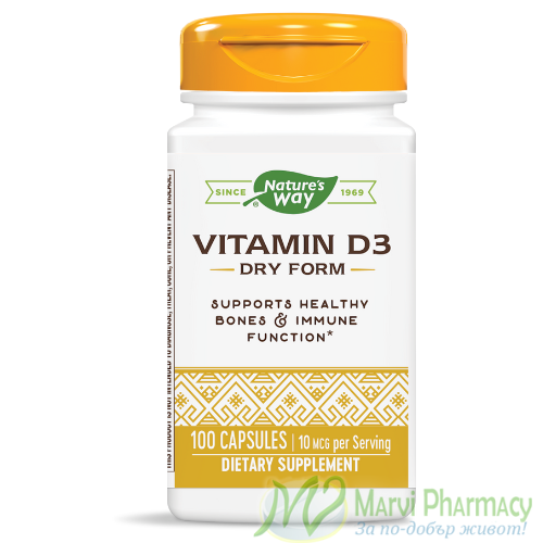 Nature's Way Витамин D3 (сух) 400 IU х 100 капсули