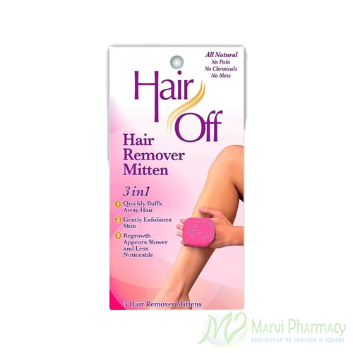 Health Aid Hair Off Епилираща ръкавица 3 бр. / опак.
