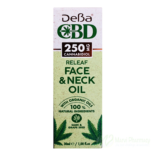 DeBa Cannabidiol/Дева олио за лице и шия с канабидиол 30мл
